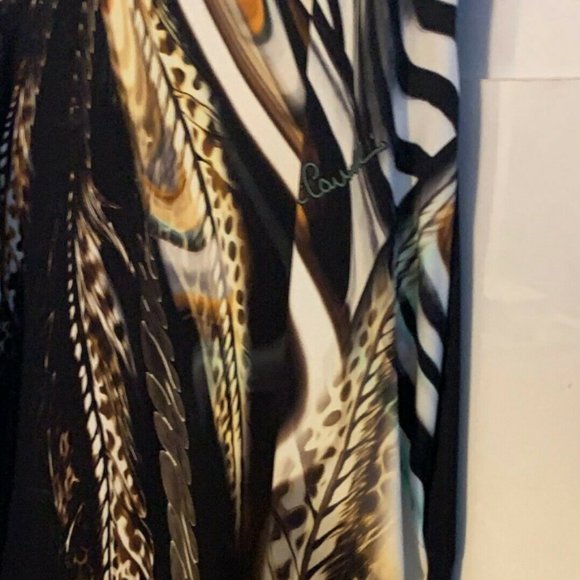 JUST CAVALLI ANIMAL PRINT DRESS SHORT SLEEVE EU 40 NEW - Picture 5 of 6